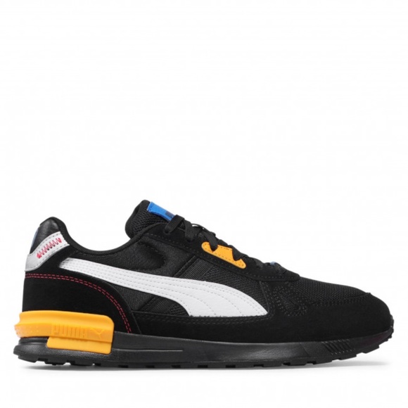Puma Graviton Pro Low Mens Casual Shoes Black Yellow Blue 380736-04 NEW Sz 7 - Picture 2 of 8